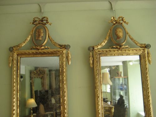 PAIR GILT PIER MIRRORS - ADDITIONAL PHOTO 1