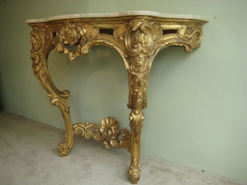 19TH CENTURY GILT CONSOLE TABLE - ADDITIONAL PHOTO 2