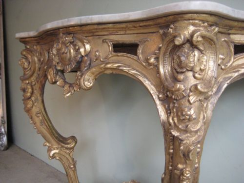 19TH CENTURY GILT CONSOLE TABLE - ADDITIONAL PHOTO 3