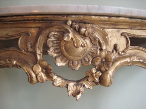 19TH CENTURY GILT CONSOLE TABLE - ADDITIONAL PHOTO 4