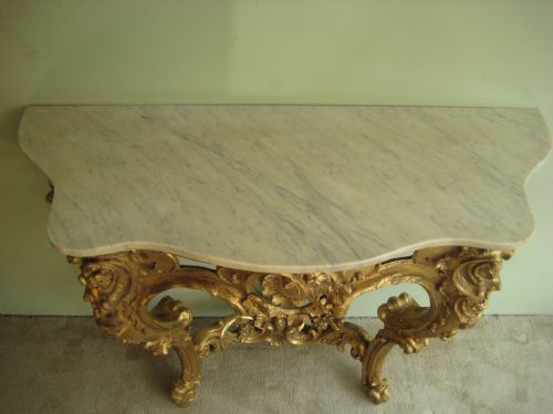 19TH CENTURY GILT CONSOLE TABLE - ADDITIONAL PHOTO 8