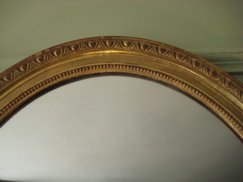 PAIR GILT OVAL MIRRORS - ADDITIONAL PHOTO 3