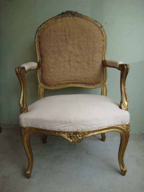 PAIR FRENCH GILT SALON CHAIRS - ADDITIONAL PHOTO 2