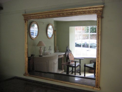 19th century gilt overmantel - CATEGORY: ANTIQUE MIRRORS - DATED 1880
