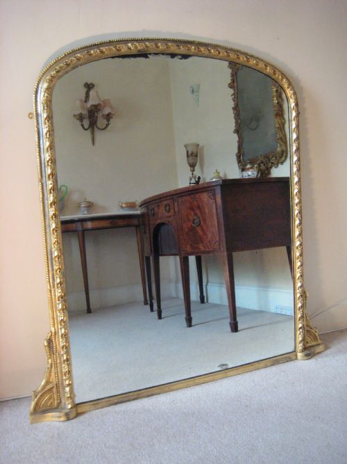 gilt arch top overmantel - CATEGORY: ANTIQUE MIRRORS - DATED 1880