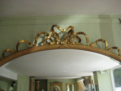 GILT OVAL MIRROR - ADDITIONAL PHOTO 1