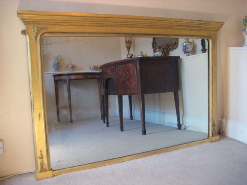 large gilt overmantel - CATEGORY: ANTIQUE MIRRORS - DATED 1880