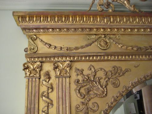 GILT ADAMS STYLE OVERMANTEL - ADDITIONAL PHOTO 2