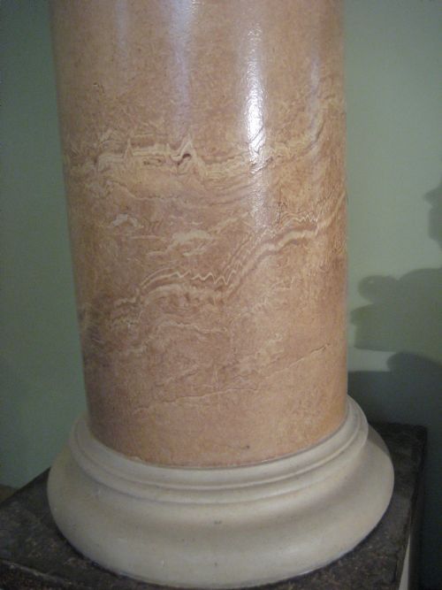 PAIR FAUX MARBLE ARCHITECTURAL COLUMNS - ADDITIONAL PHOTO 3