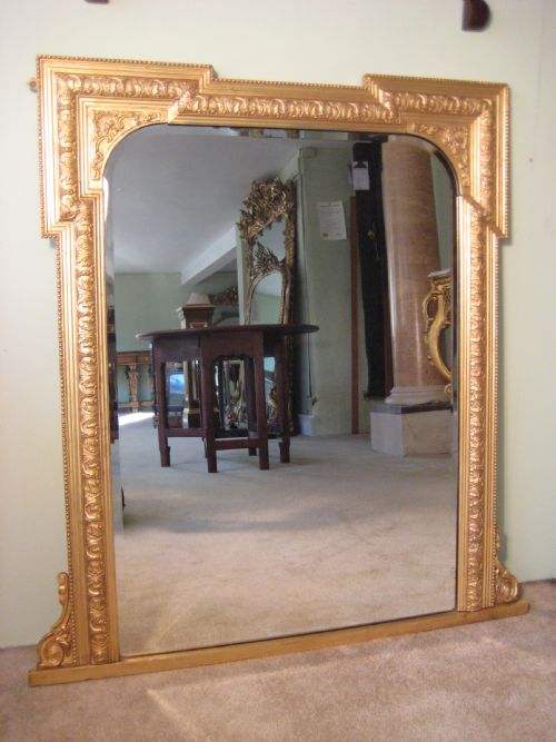 french gilt overmantel - CATEGORY: ANTIQUE MIRRORS - DATED 1900