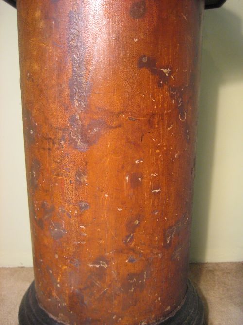 FRENCH EBONISED LAMP ON PINE STAND - ADDITIONAL PHOTO 7