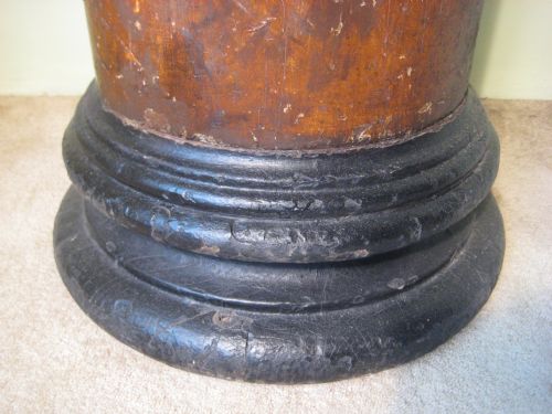 FRENCH EBONISED LAMP ON PINE STAND - ADDITIONAL PHOTO 8