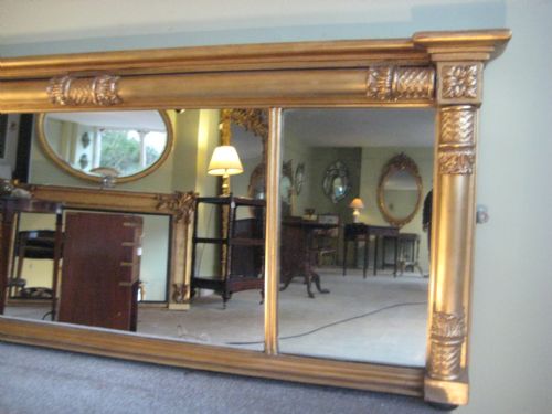 REGENCY STYLE GILT TRIPLEPLATE OVERMANTEL - ADDITIONAL PHOTO 1