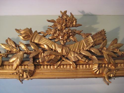 19TH CENTURY FRENCH LOUIS XVI STYLE GILT MIRROR - ADDITIONAL PHOTO 2