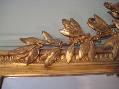 19TH CENTURY FRENCH LOUIS XVI STYLE GILT MIRROR - ADDITIONAL PHOTO 3