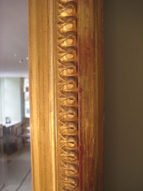 19TH CENTURY FRENCH LOUIS XVI STYLE GILT MIRROR - ADDITIONAL PHOTO 4