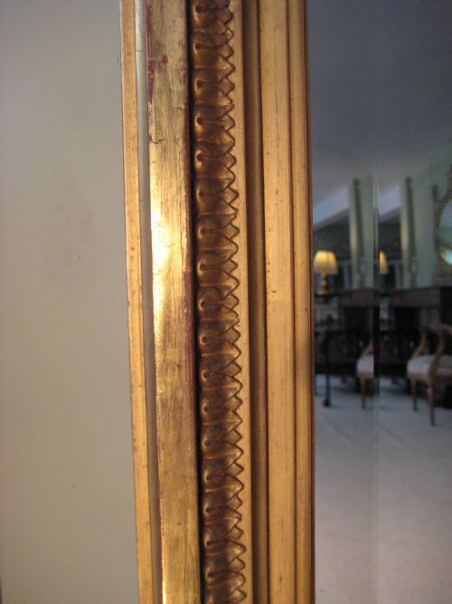 19TH CENTURY FRENCH LOUIS XVI STYLE GILT MIRROR - ADDITIONAL PHOTO 5