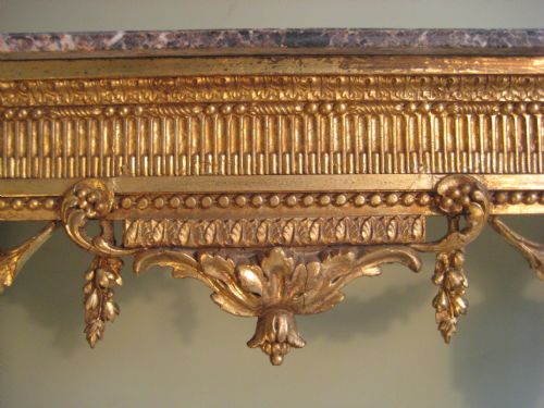 19TH CENTURY LOUIS XVI STYLE GILT CONSOLE TABLE - ADDITIONAL PHOTO 3