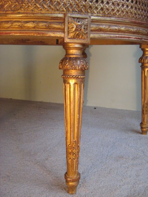 FRENCH LOUIS XVI STYLE GILTWOOD CANE CHAIR - ADDITIONAL PHOTO 6