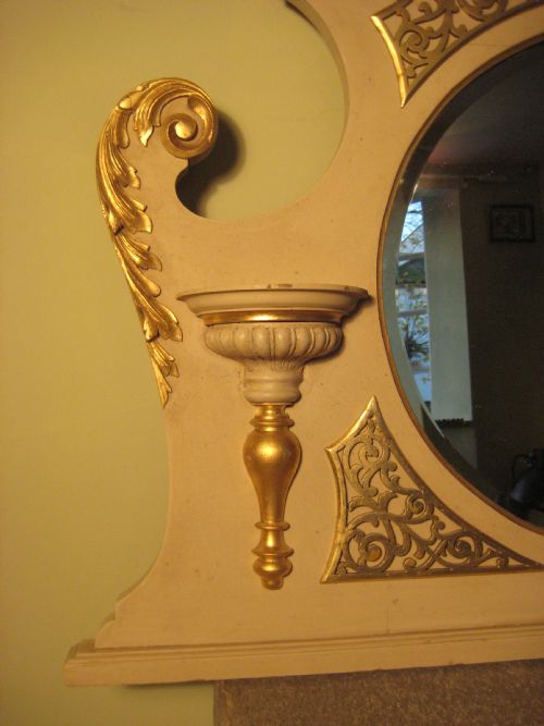 PAINTED AND PARCELGILT OVERMANTEL - ADDITIONAL PHOTO 1