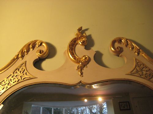 PAINTED AND PARCELGILT OVERMANTEL - ADDITIONAL PHOTO 2