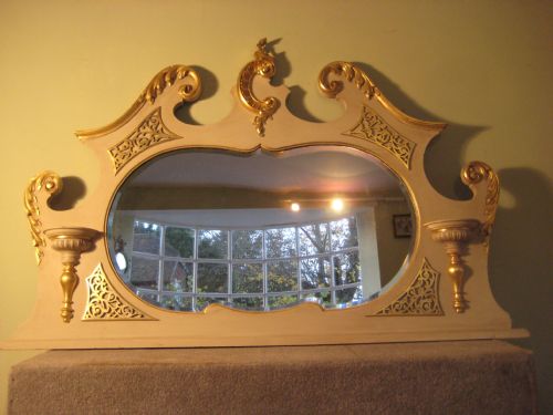 PAINTED AND PARCELGILT OVERMANTEL - ADDITIONAL PHOTO 5