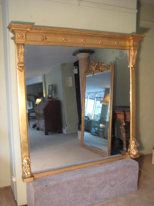 19th century gilt overmantel - CATEGORY: ANTIQUE MIRRORS - DATED 1880