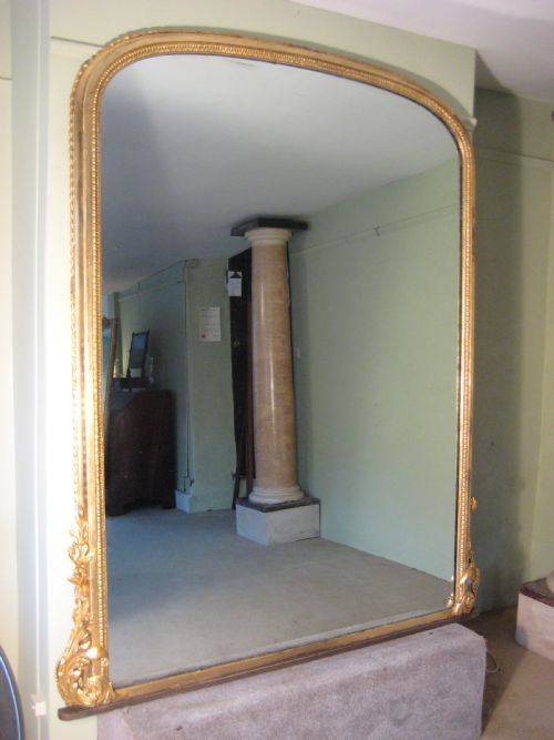 19th century gilt archtop overmantel - CATEGORY: ANTIQUE MIRRORS - DATED 1880