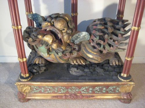 PAIR OF CHINESE 'DOG OF FO' TABLES - ADDITIONAL PHOTO 3
