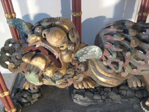PAIR OF CHINESE 'DOG OF FO' TABLES - ADDITIONAL PHOTO 4
