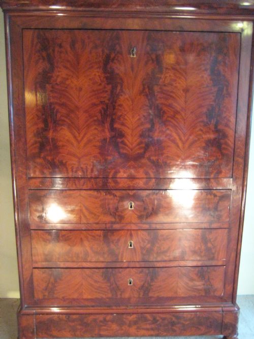 FRENCH MAHOGANY SECRETAIRE A ABATTANT - ADDITIONAL PHOTO 3