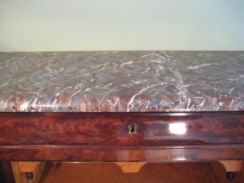 FRENCH MAHOGANY SECRETAIRE A ABATTANT - ADDITIONAL PHOTO 4