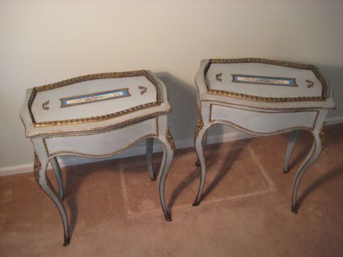 PAIR LOUIS XV STYLE JARDINIERE TABLES - ADDITIONAL PHOTO 1