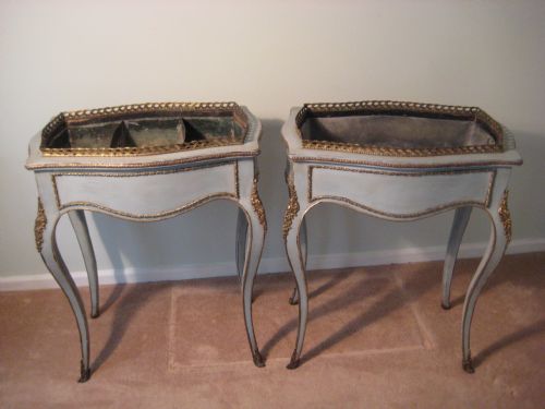 PAIR LOUIS XV STYLE JARDINIERE TABLES - ADDITIONAL PHOTO 12