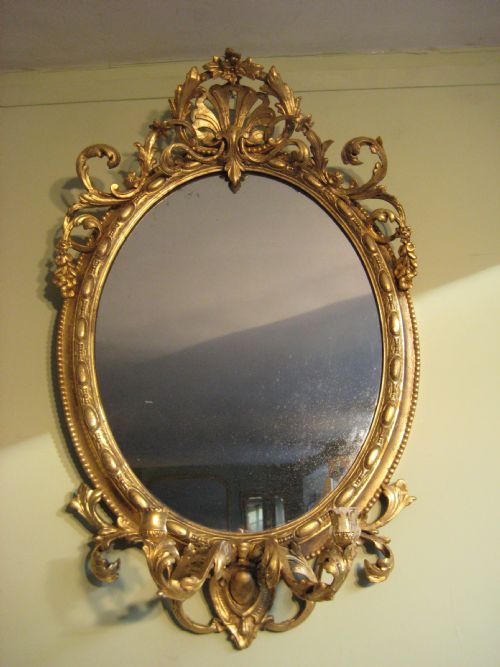 19th century gilt girandole - CATEGORY: ANTIQUE MIRRORS - DATED 1880