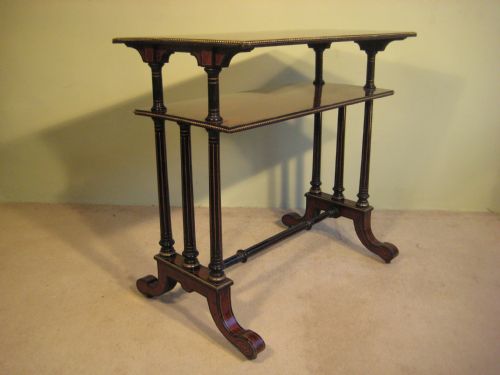 VICTORIAN BURR WALNUT ETAGERE - ADDITIONAL PHOTO 1