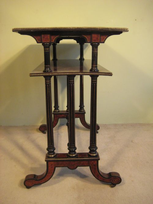 VICTORIAN BURR WALNUT ETAGERE - ADDITIONAL PHOTO 3