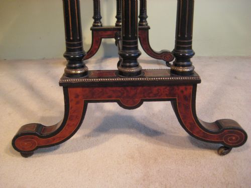 VICTORIAN BURR WALNUT ETAGERE - ADDITIONAL PHOTO 5