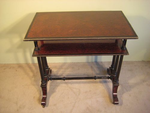 VICTORIAN BURR WALNUT ETAGERE - ADDITIONAL PHOTO 2