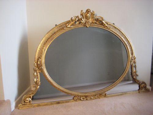 19th century gilt 'nosotti' overmantel - CATEGORY: ANTIQUE MIRRORS - DATED 1870