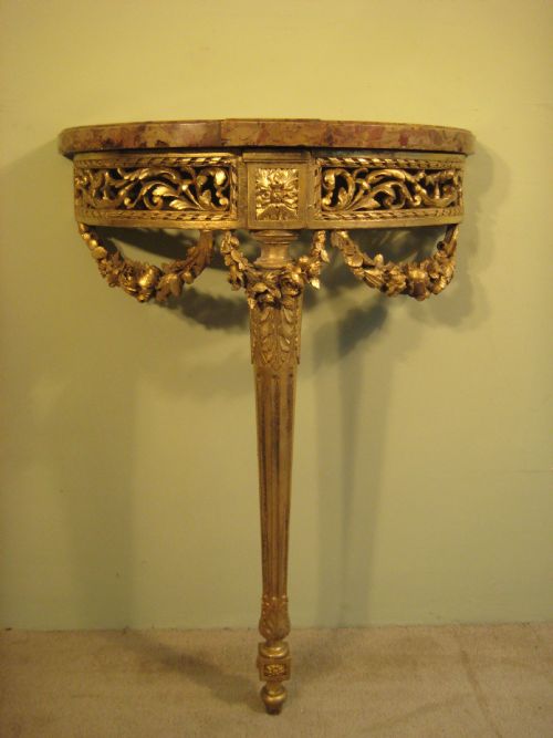 gilt console table - CATEGORY: ANTIQUE TABLES - DATED 1890