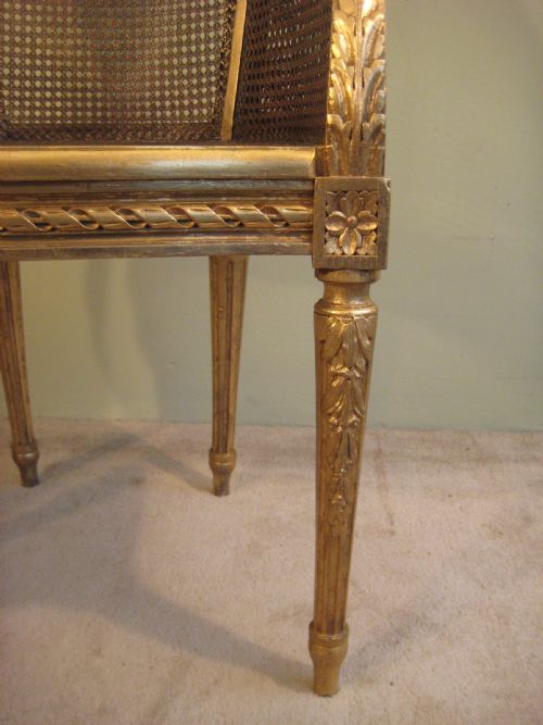 FRENCH GILT CANE CHAIR - ADDITIONAL PHOTO 4