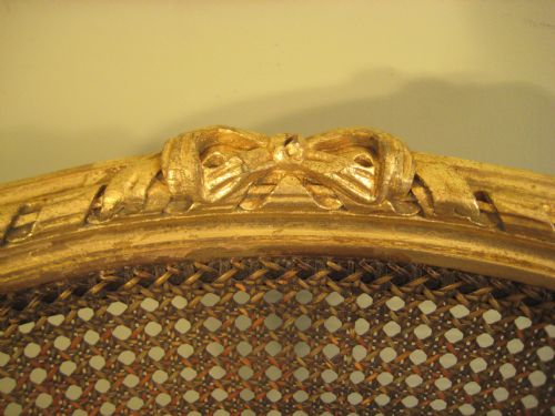FRENCH GILT CANE CHAIR - ADDITIONAL PHOTO 5