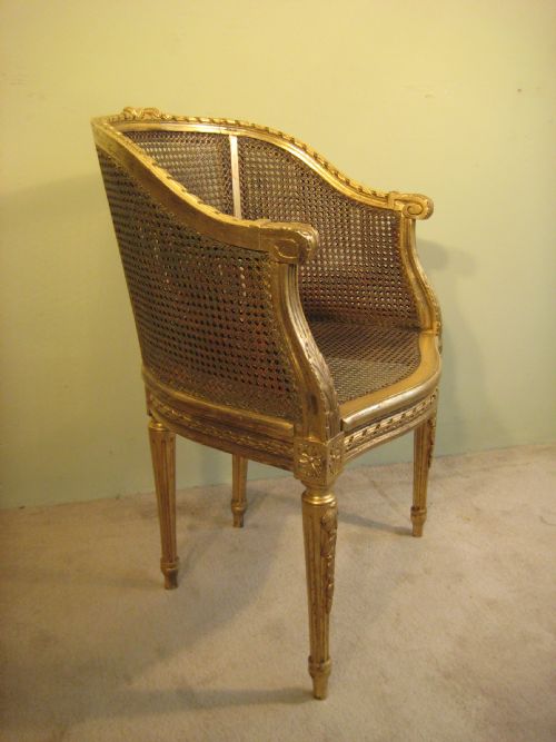 FRENCH GILT CANE CHAIR - ADDITIONAL PHOTO 6