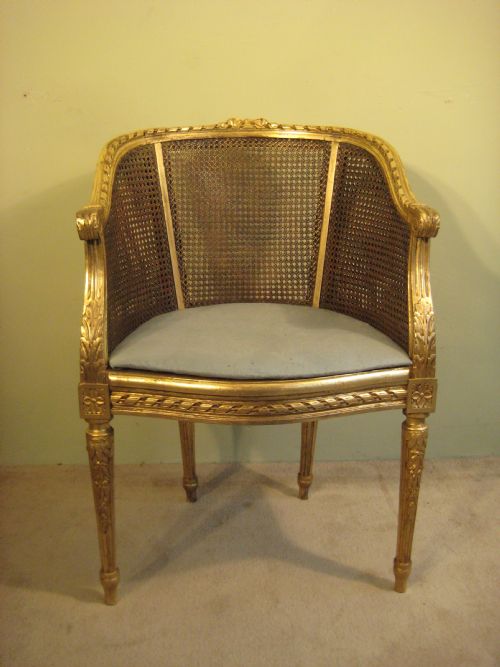 FRENCH GILT CANE CHAIR - ADDITIONAL PHOTO 8