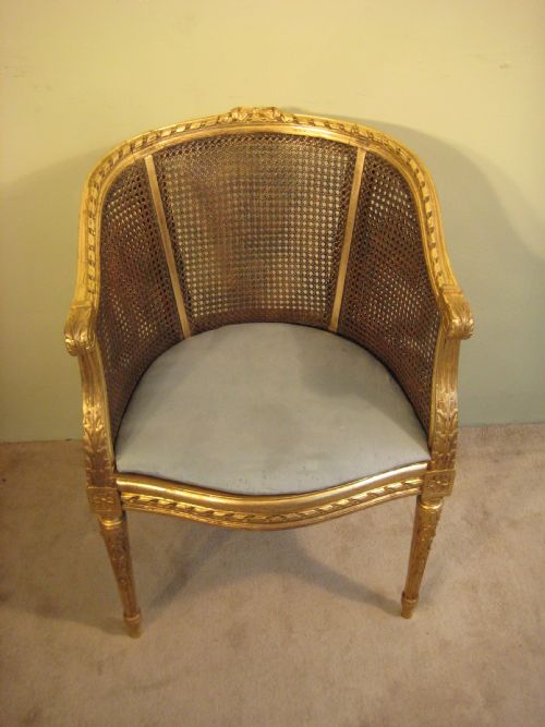 FRENCH GILT CANE CHAIR - ADDITIONAL PHOTO 9