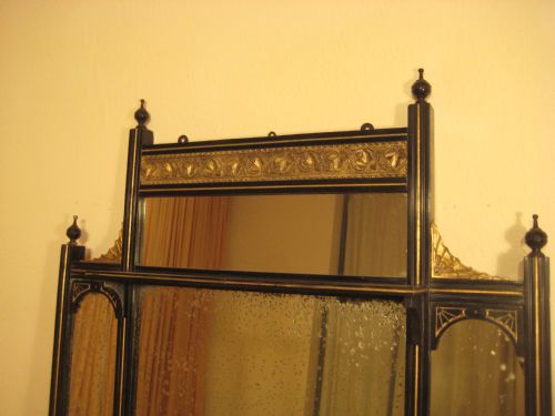 EBONISED AND PARCELGILT OVERMANTEL - ADDITIONAL PHOTO 1