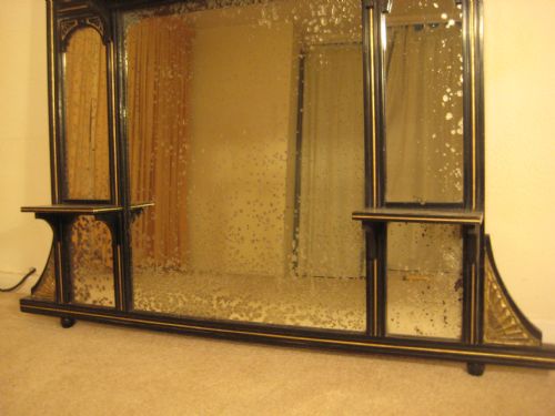 EBONISED AND PARCELGILT OVERMANTEL - ADDITIONAL PHOTO 2