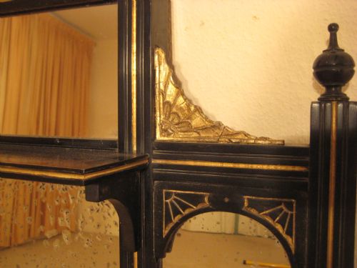 EBONISED AND PARCELGILT OVERMANTEL - ADDITIONAL PHOTO 5