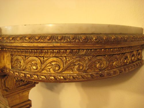 19TH CENTURY MARBLE TOP CONSOLE TABLE - ADDITIONAL PHOTO 5